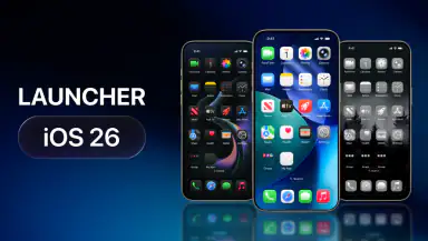 Launcher iOS 26 Theme header