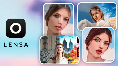 Lensa: photo editor & AI art header