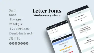 Letter Fonts - Stylish Text header