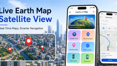 Live Earth Maps Satellite View header