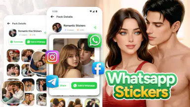 Love Romantic Kiss WAStickers header