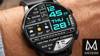 MD339 Digital watch face header