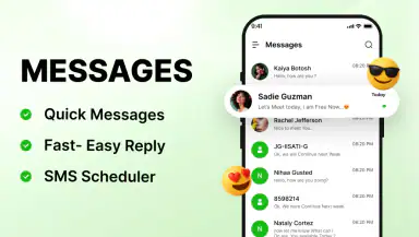 Messages Home: SMS Texting App header