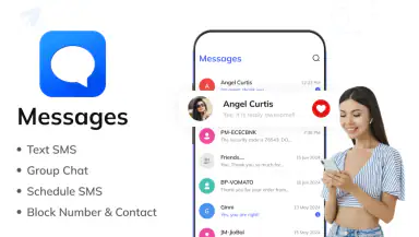 Messages: Text SMS Home App header