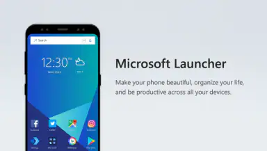 Microsoft Launcher header