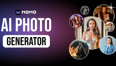 Momo - AI Photo Generator header