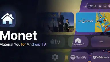 Monet Launcher - Android TV header