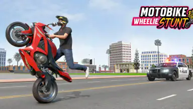 Moto Bike Stunt Wheelie Game header