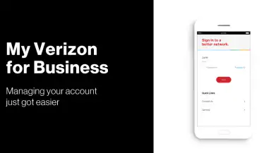 My Verizon For Business header