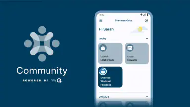myQ Community header