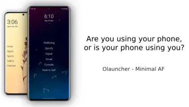 Olauncher. Minimal AF Launcher header