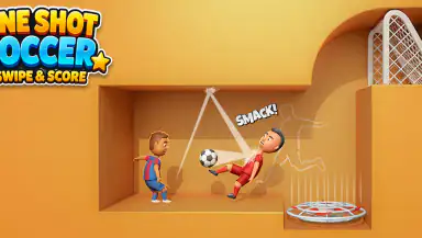 One Shot Soccer: Swipe & Score header
