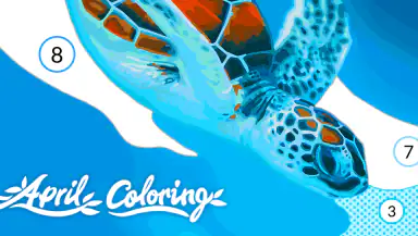 Paint by Number April Coloring header