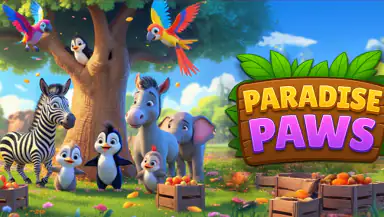 Paradise Paws: Merge Animals header