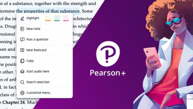 Pearson+ | Study help & eTexts header