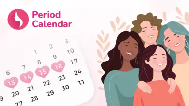 Period Tracker and Calendar header