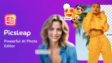 PicsLeap–AI Photo Editor &Grid header
