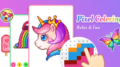 Pixel Coloring-Color by number header