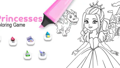 Princess Coloring Book Glitter header