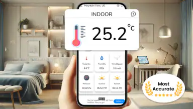 Real thermometer: Temperature header
