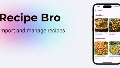 Recipe organizer: Recipe Bro header