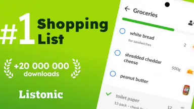 Shopping List - Listonic header