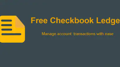 Simple Checkbook Ledger header