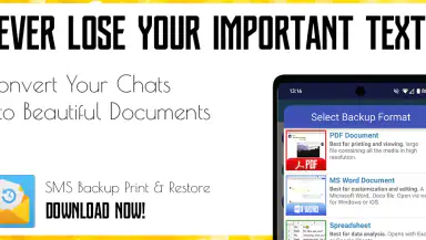 SMS Backup, Print & Restore header