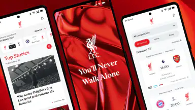 The Official Liverpool FC App header