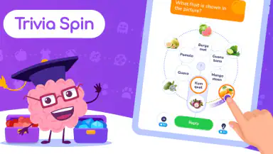 Trivia Spin-Guess Brain Quiz header