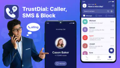 TrustDial: Caller, SMS & Block header