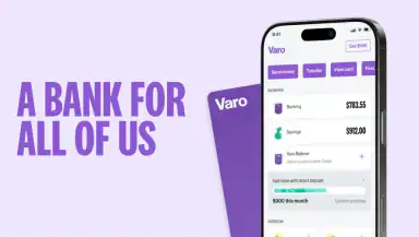 Varo Bank: Online Banking header