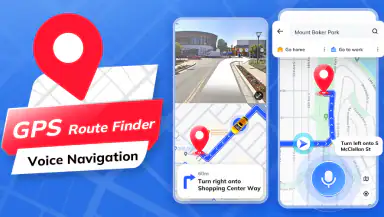 Voice GPS Navigation: GPS Map header