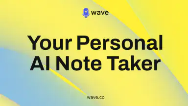 Wave AI Note Taker & Recorder header