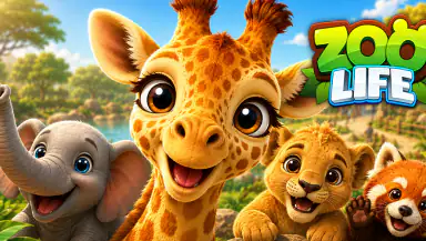 Zoo Life: Animal Park Game Fun header