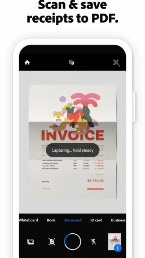 Adobe Scan AI PDF Scanner, OCR screenshot