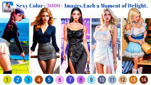 Sexy Beauty Coloring Games screenshot