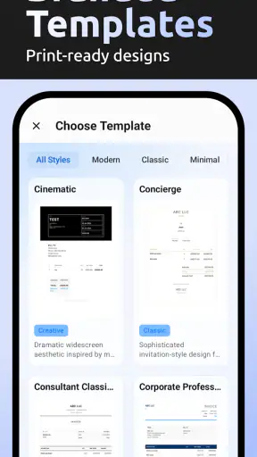 AI Invoice & Estimate Maker screenshot