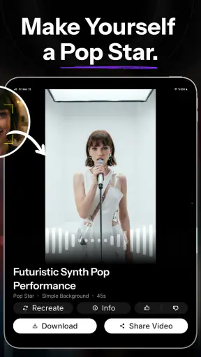 AI Music Video Generator: Yuna screenshot