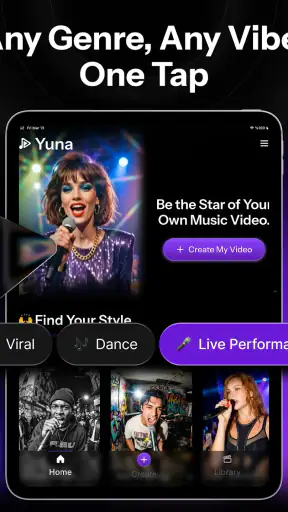 AI Music Video Generator: Yuna screenshot
