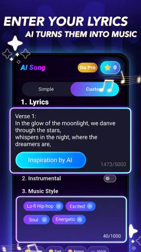 AI Song & Lyric Generator screenshot