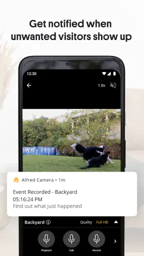 AlfredCamera Home Security app screenshot