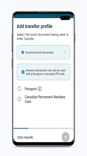 ArriveCAN screenshot