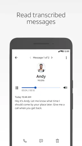 AT&T Visual Voicemail screenshot