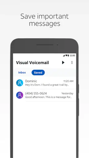 AT&T Visual Voicemail screenshot