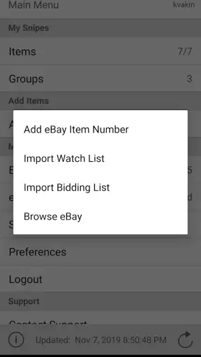Auction Bid Sniper for eBay screenshot