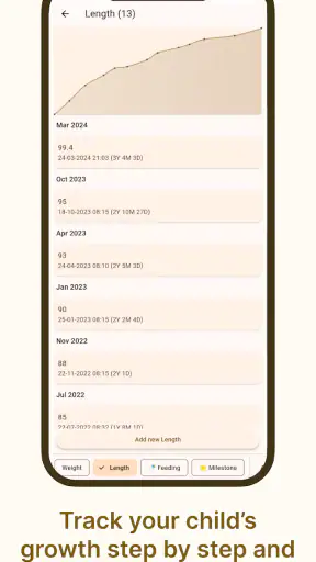Baby journal screenshot
