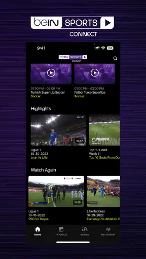 beIN SPORTS CONNECT screenshot