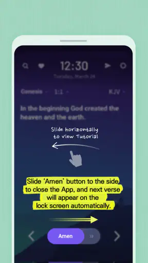 BitBible ENG -Lockscreen+Alarm screenshot