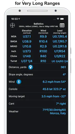Chairgun Elite Ballistic Tool screenshot